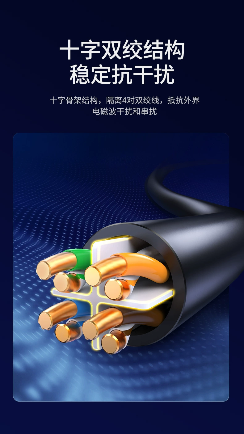 绿联六类弯头网线，cat6千兆纯铜网线