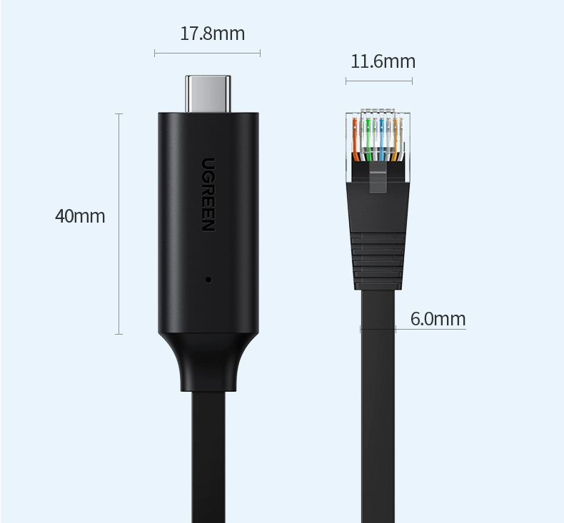 ugreen绿联-更专业更安心的数码品牌 绿联type-c转rj45 console网络调试线