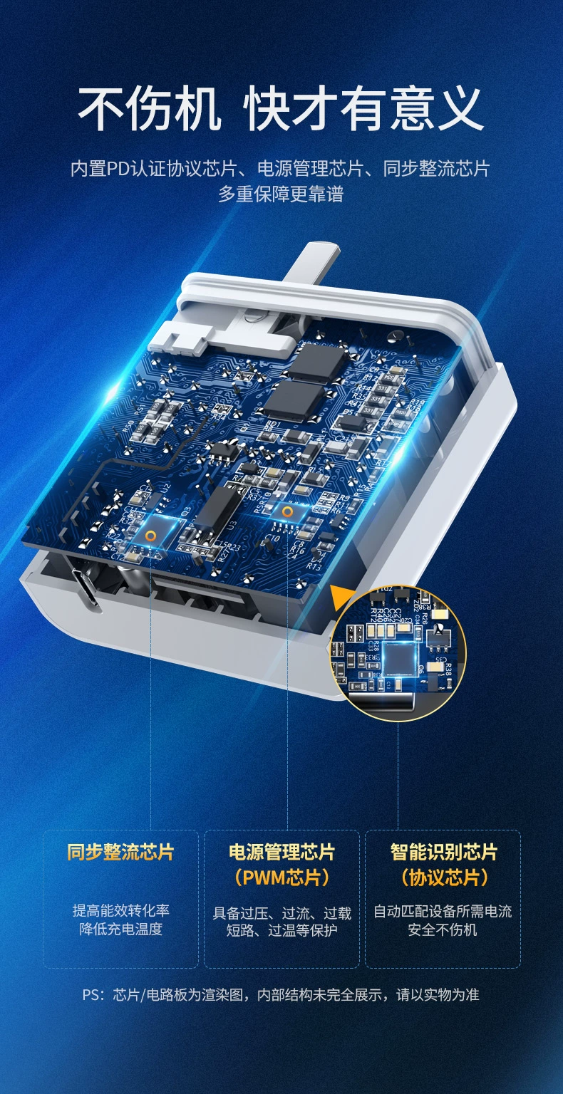 ugreen绿联-更专业更安心的数码品牌 绿联pd65w充电器macbook小米笔记本充电头