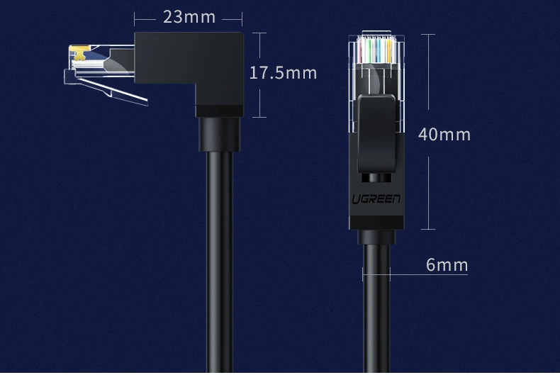 绿联六类弯头网线，cat6千兆纯铜网线