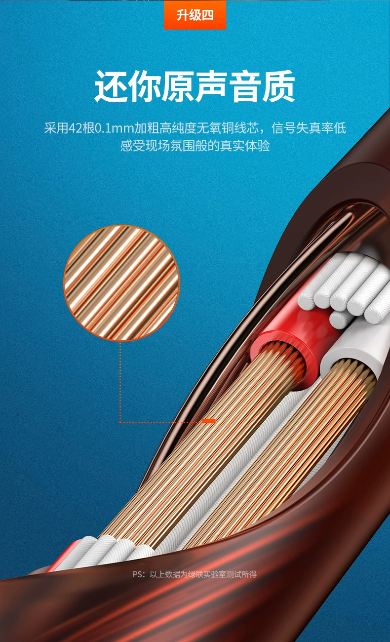 绿联麦克风话筒线，音响吉他调试线