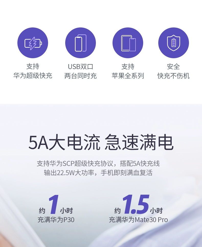 绿联5a超级快充充电器华为scp快充