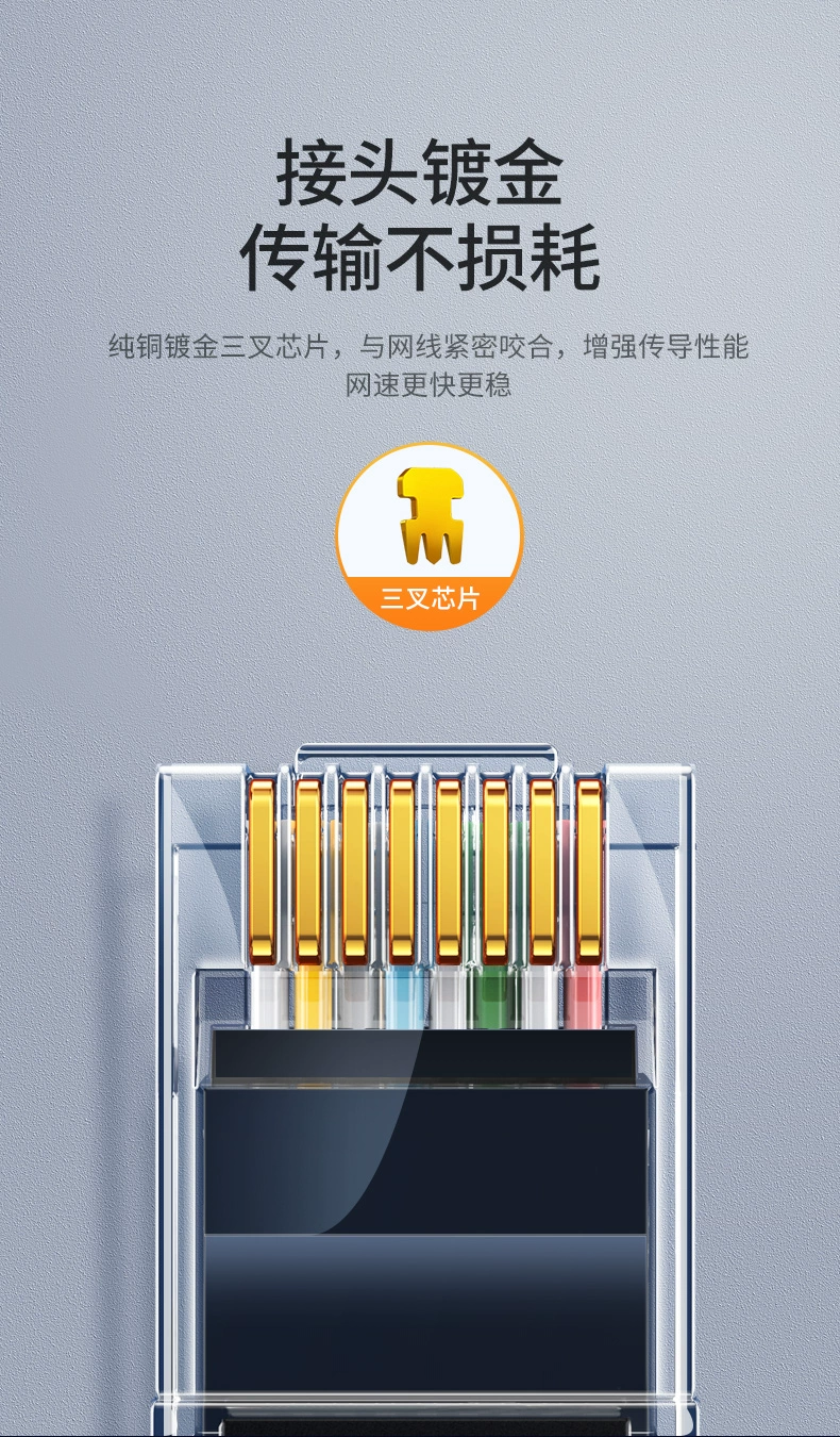 绿联六类弯头网线，cat6千兆纯铜网线