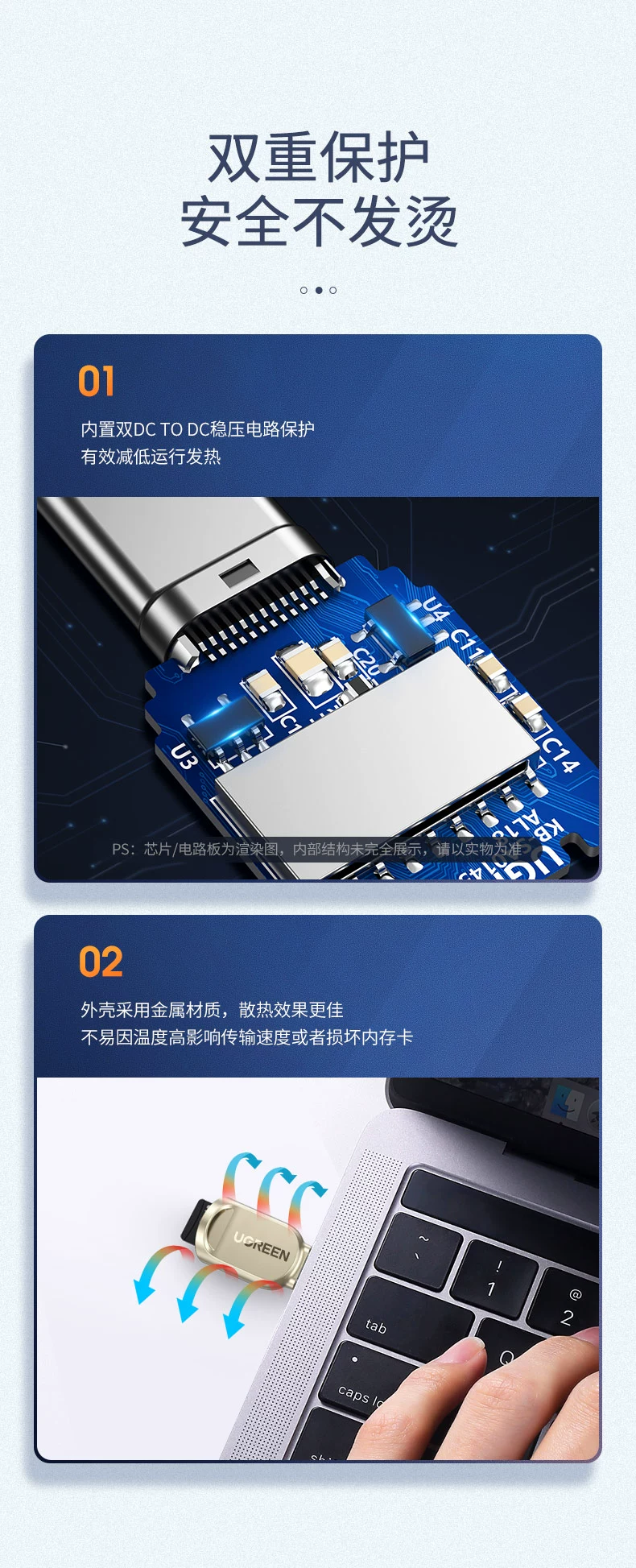 绿联type-c电脑手机读卡器