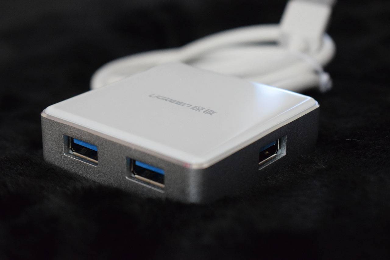 绿联usb3.0hub,一拖四集线器开箱测评