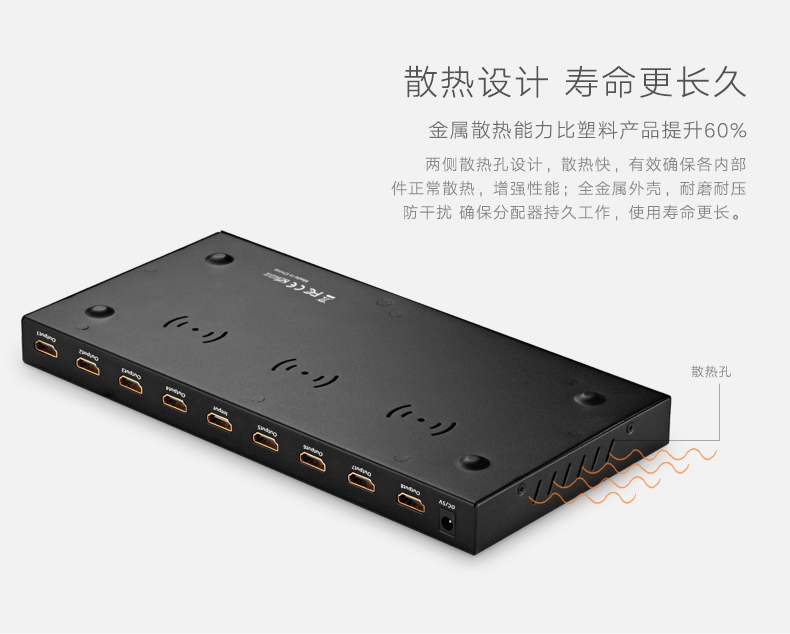 一进八出hdmi分配器