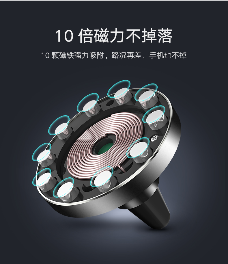 绿联车载磁力充电器