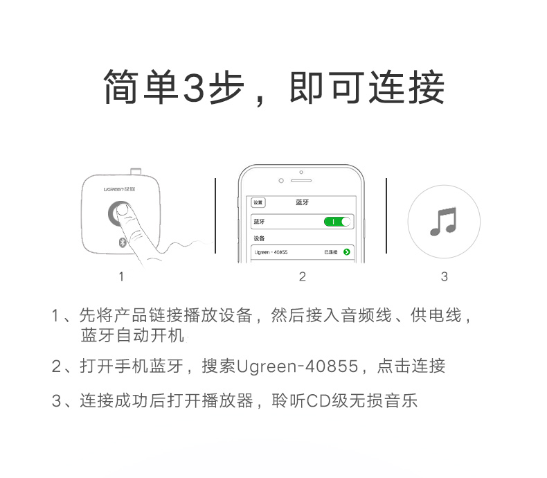 ugreen绿联-更专业更安心的数码品牌 绿联蓝牙接收器,光纤同轴带蓝牙aptx音频适配器