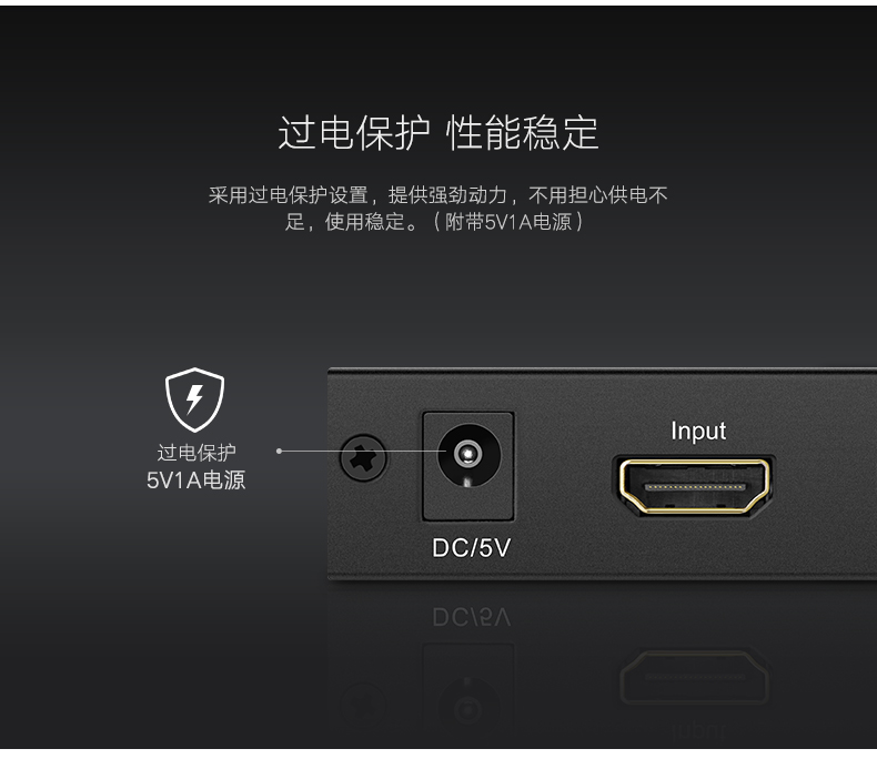 绿联hdmi分配器1进2出，一分二hdmi高清1080p分屏器