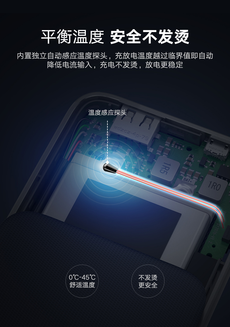 绿联5000毫安充电宝，苹果华为小米通用自带苹果线移动电源