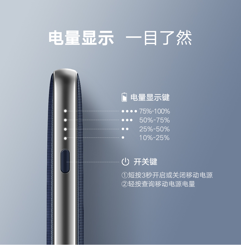 绿联5000毫安充电宝，苹果华为小米通用自带苹果线移动电源