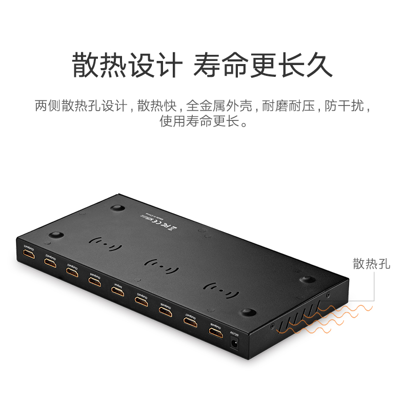 绿联hdmi分配器一进八出，1080p高清一分八hdmi分屏器