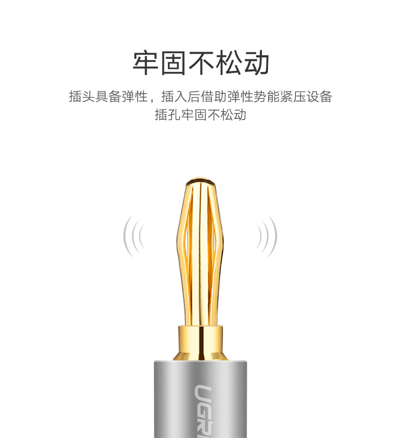 绿联香蕉头音箱线，发烧级双头功放音响喇叭连接线