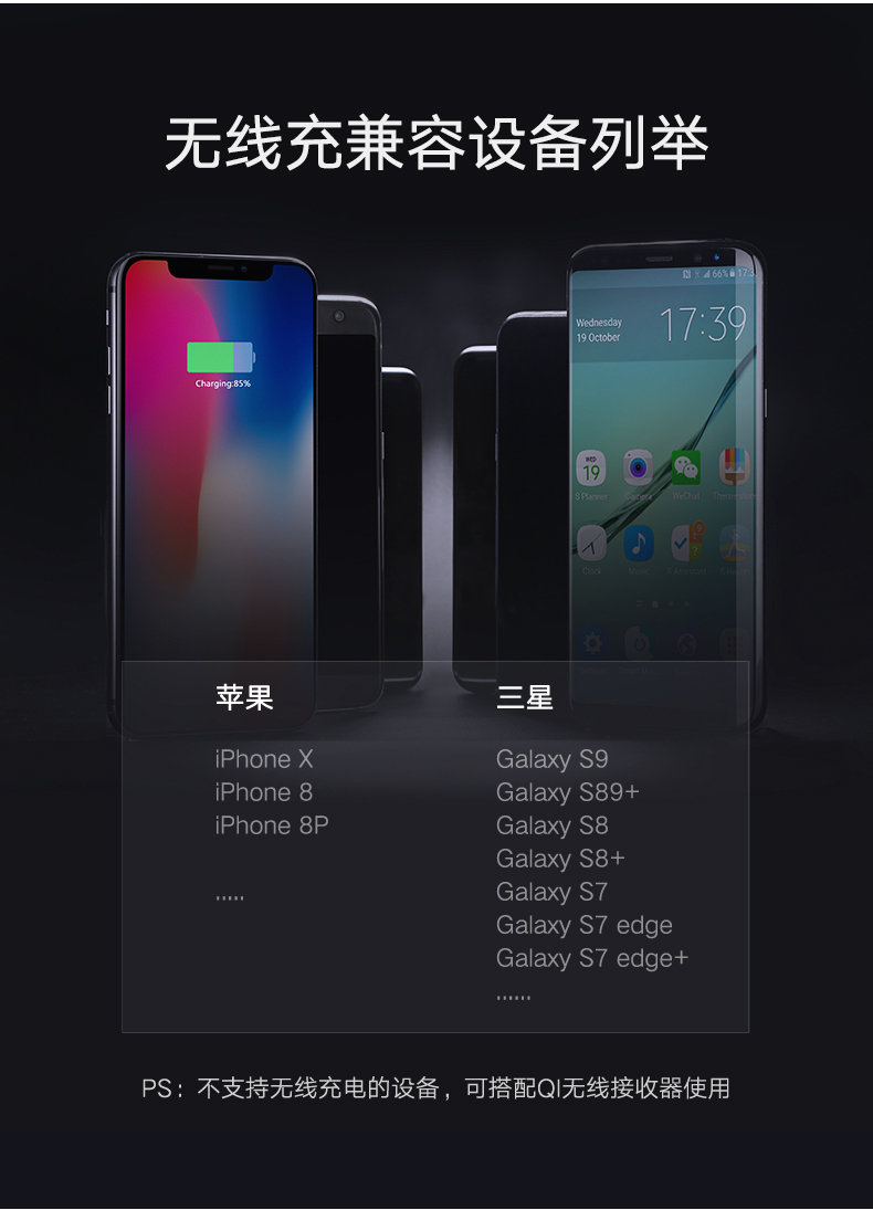 绿联无线充电宝，10000毫安苹果小米三星无线充电通用