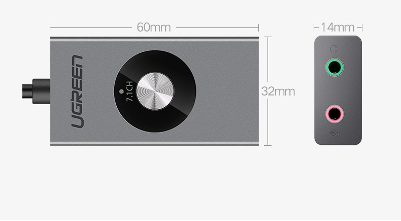 ugreen绿联-更专业更安心的数码品牌 绿联usb7.1外置声卡,usb转耳机麦克风声卡