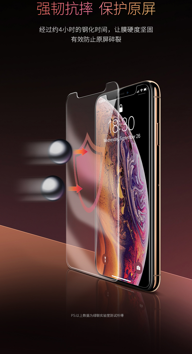 绿联iphone xs钢化膜