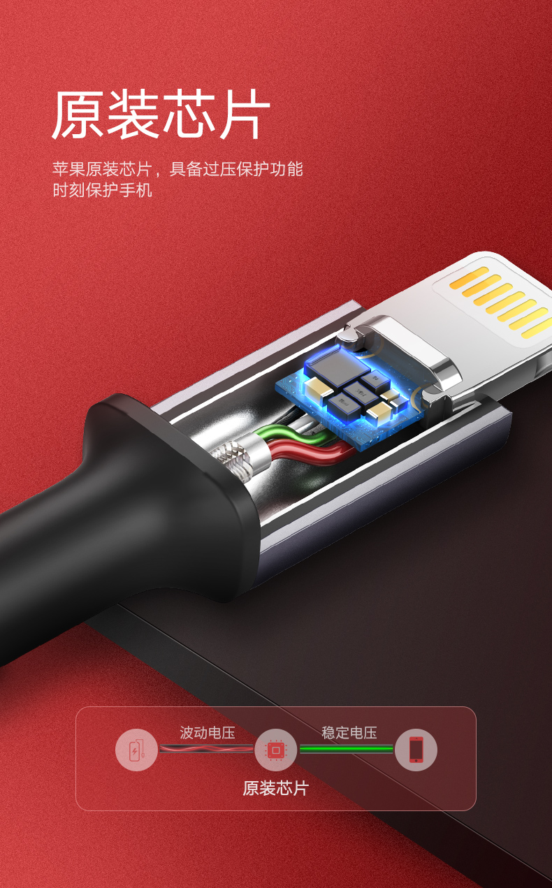 绿联奢华款正品mfi认证苹果数据线