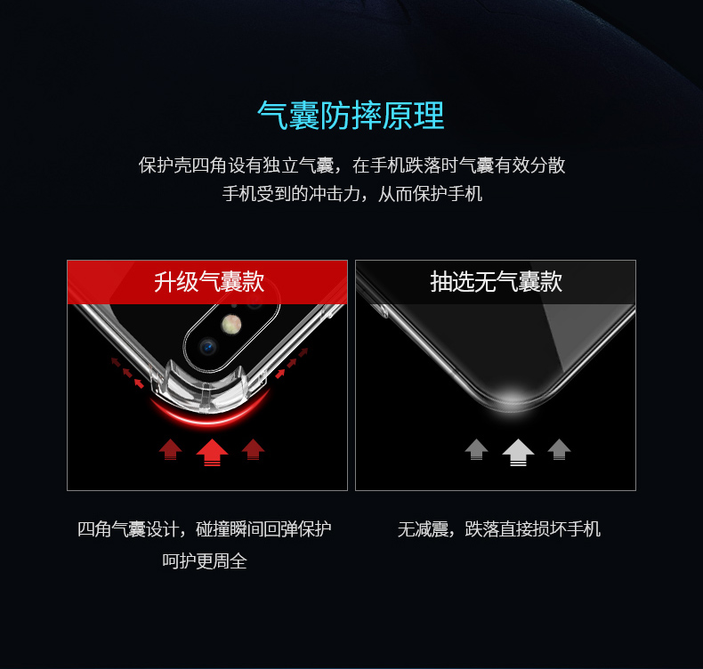 绿联苹果x手机壳，气囊防摔x/xs手机壳
