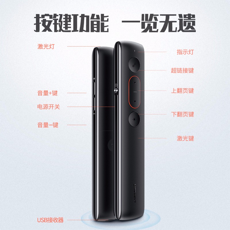 绿联ppt激光翻页笔 幻灯片翻页使用