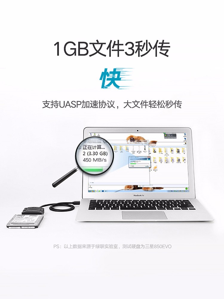 绿联硬盘易驱线，sata转2.5/3.5寸移动硬盘转接线