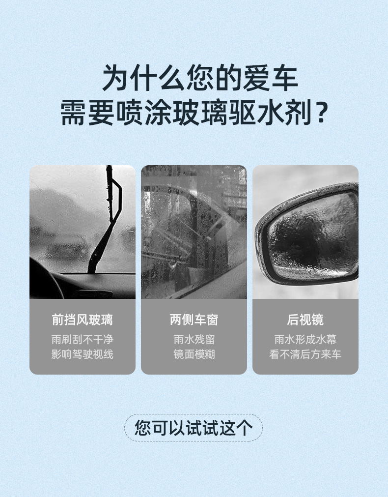 绿联汽车玻璃防雨喷雾