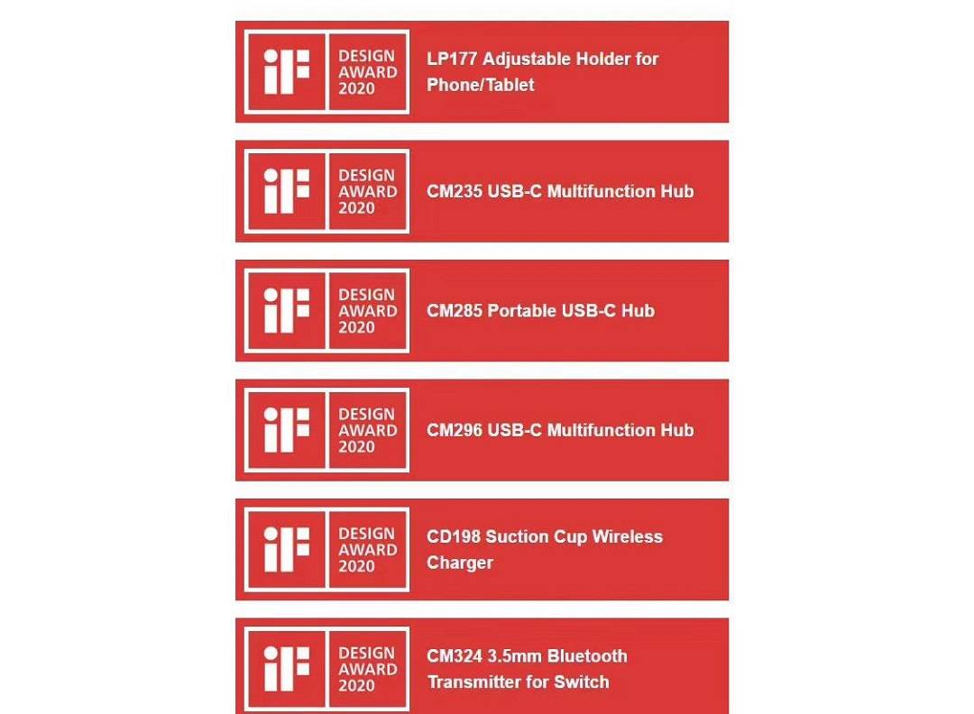 2020开门红：绿联喜提6项德国if设计大奖