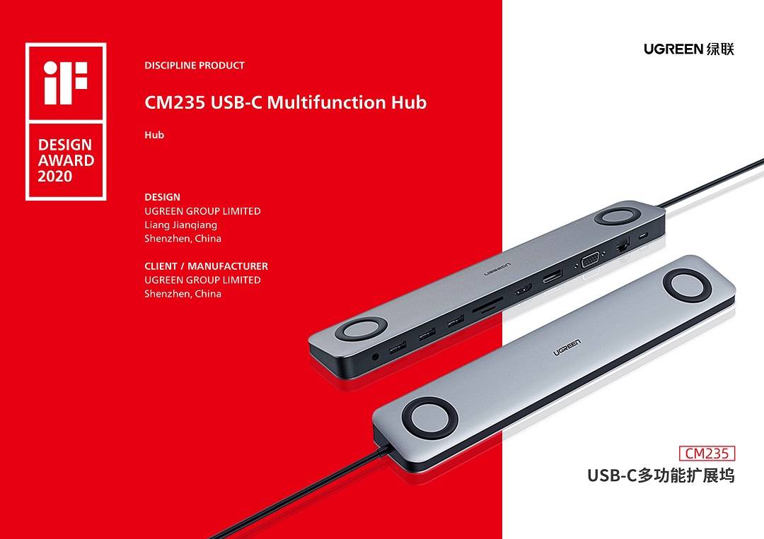 2020开门红：绿联喜提6项德国if设计大奖