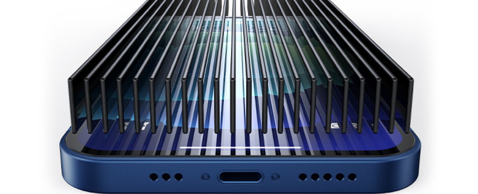 绿联iphone12防窥钢化膜