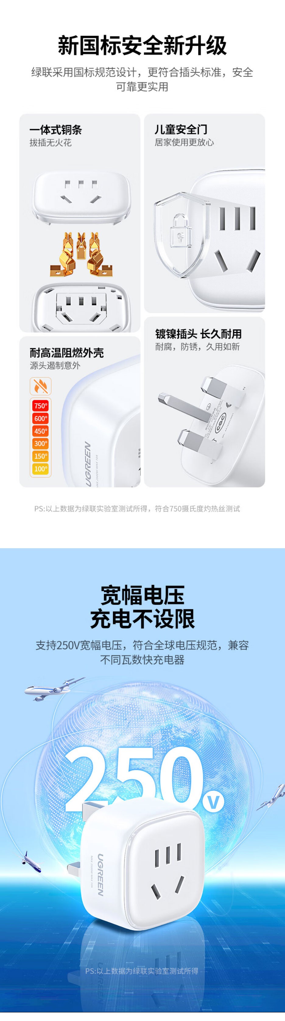 绿联英标转国标旅行插座转换器-s510 绿联英标转国标旅行插座转换器-s510