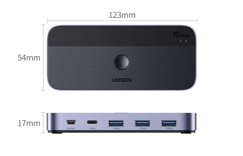 绿联usb3.2共享切换器 二进四出双电脑共享usb设备cm691 绿联usb3.2共享切换器 二进四出双电脑共享usb设备cm691