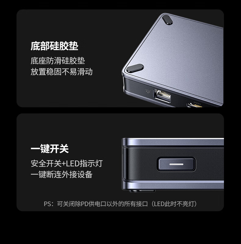 ugreen u700扩展坞与macbook连接的实用场景，展示多屏操作