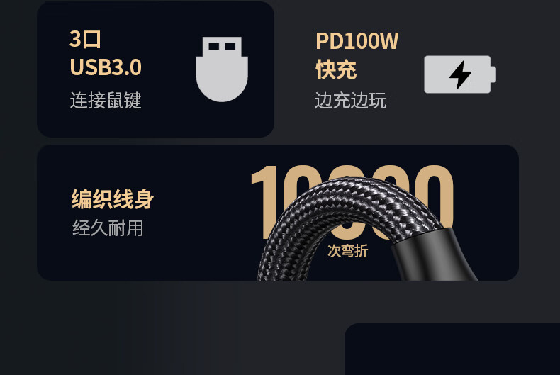 ugreen cm512扩展坞usb-c 3.2接口，支持快速数据传输和充电