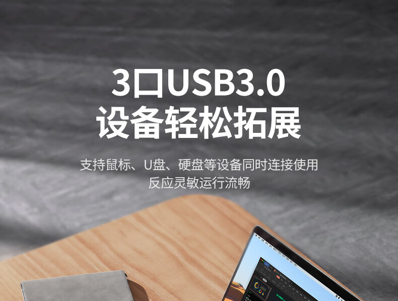 ugreen cm512扩展坞背面接口展示，包括所有连接端口