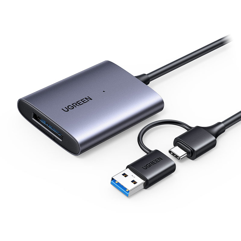 绿联usb-a usb-c 二合一转cfe a读卡器