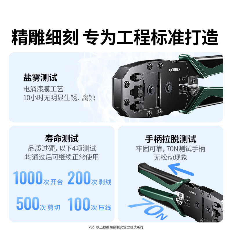 绿联多功能网线钳 多规格水晶头压接工具