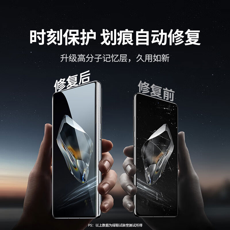 绿联适用一加12高清全屏水凝膜抗指纹软膜