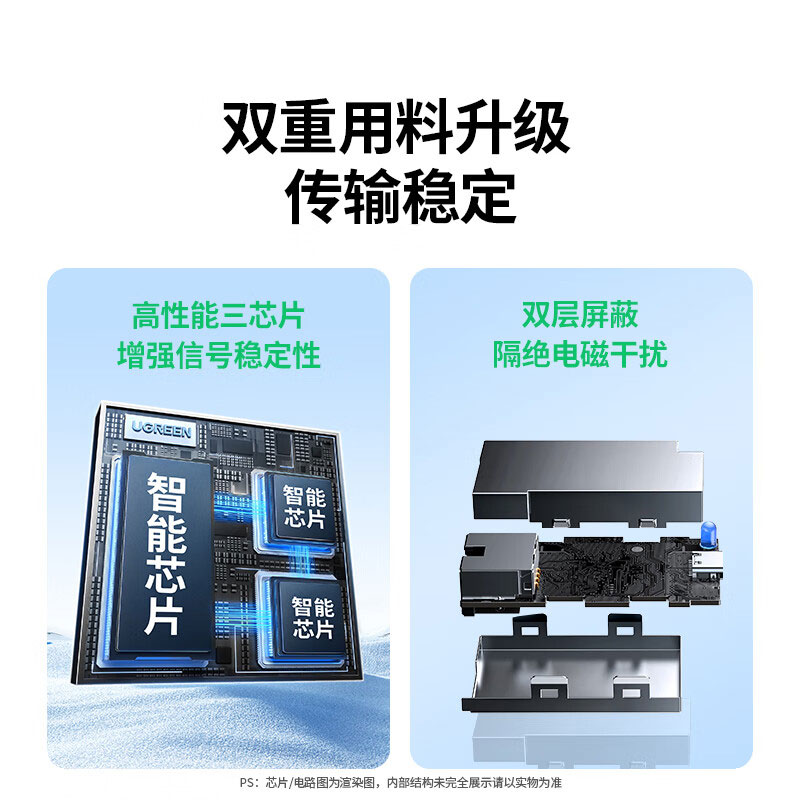 绿联usb延长器50米 rj45网线转usb转换器延长线免驱
