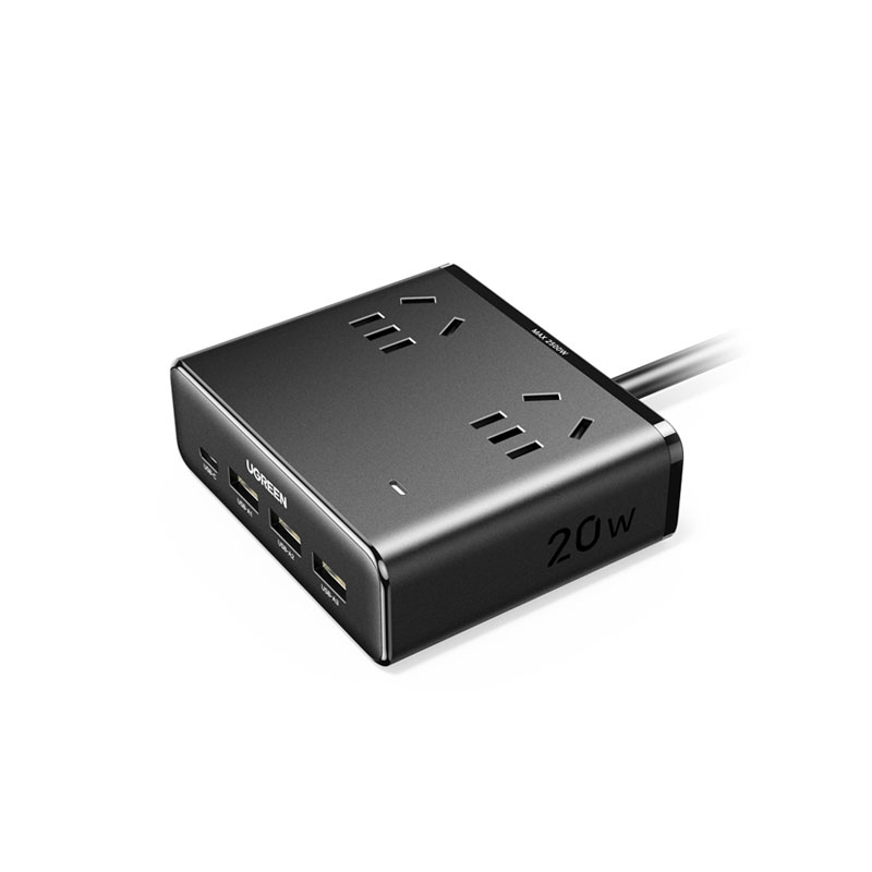 绿联氮化镓20w快充插排 迷你多功能智充魔盒