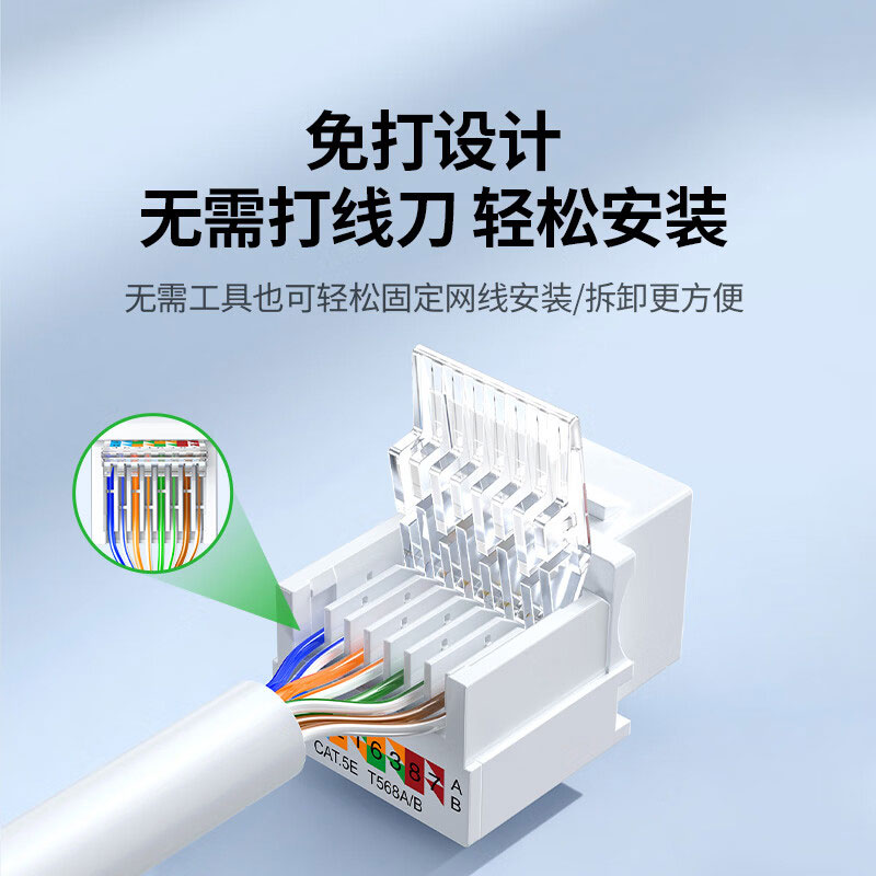 绿联超五类非屏蔽免打模块