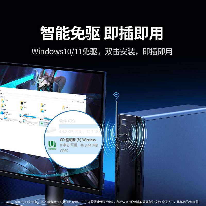 绿联ax900免驱双频无线网卡