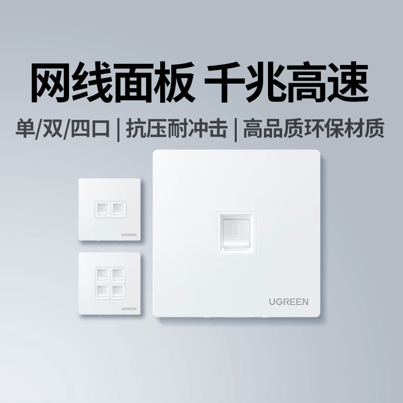 绿联86型千兆网口网络面板