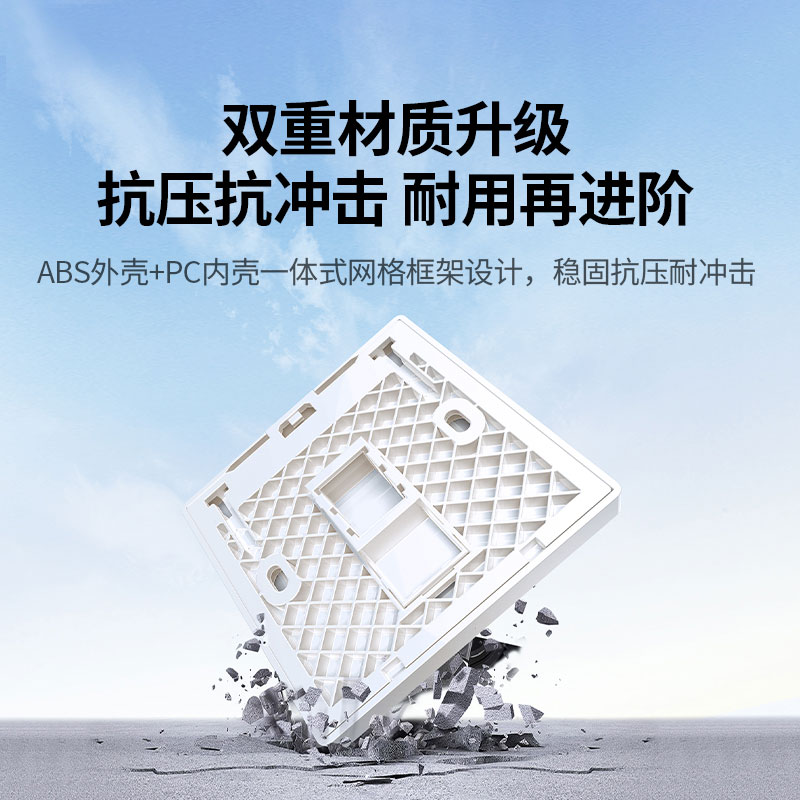 绿联86型千兆网口网络面板