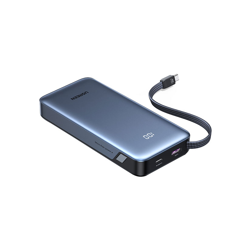 绿联自带线充电宝 20000mah电池45w快充