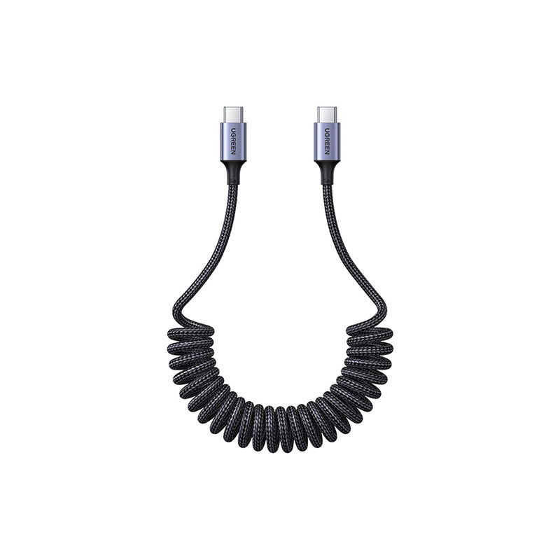 绿联车载伸缩弹簧数据线 pd100w 快充支持 carplay