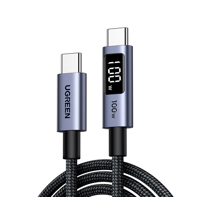 绿联pd100w数显双头 type-c 数据线