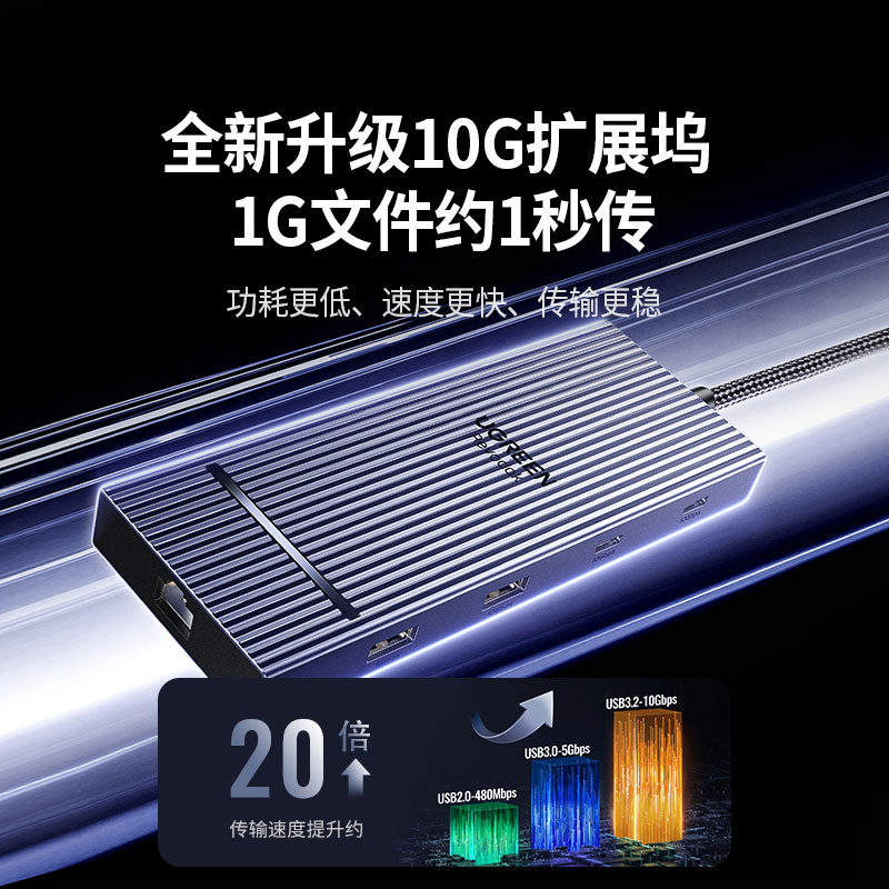 绿联type-c十合一多功能扩展坞