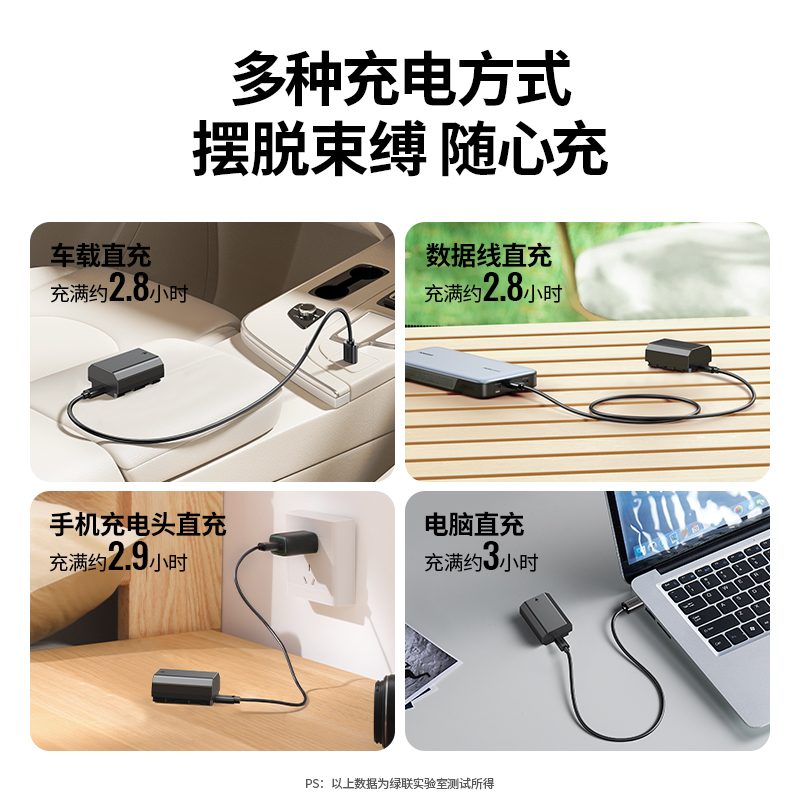 绿联 索尼np-fz100相机电池 type-c直充