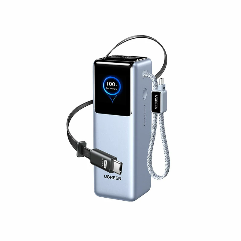 绿联能量湃 200w自带线移动电源 25000mah