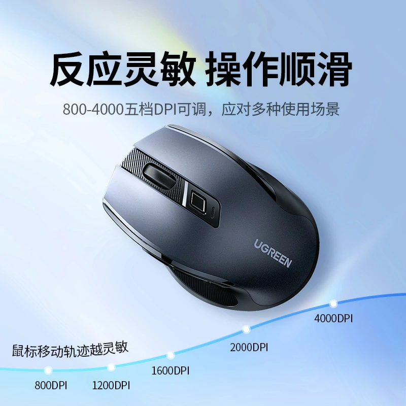 绿联人体工学无线鼠标-电池款