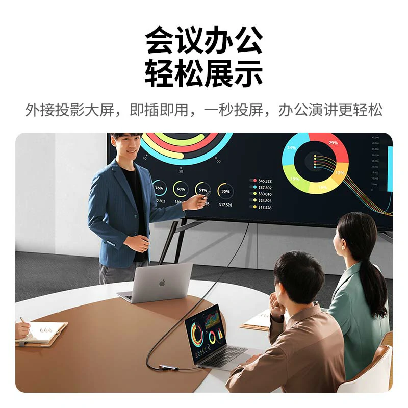 绿联type-c六合一多功能千兆网卡扩展坞